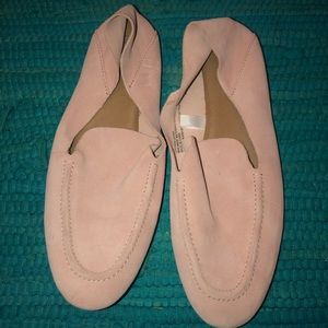 Suede Pink Work Shoes/Flats